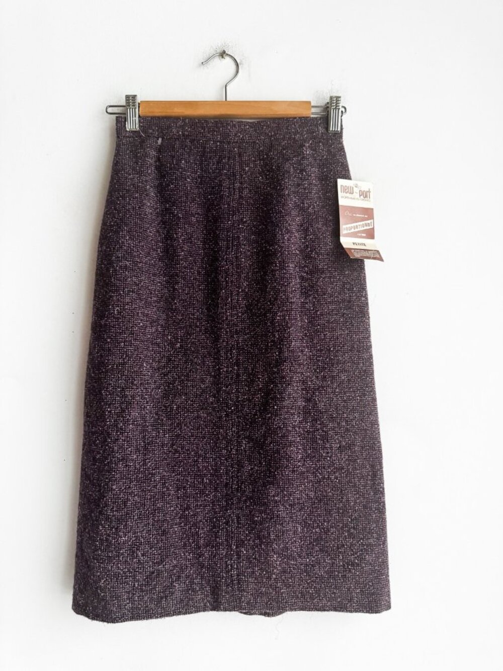 Vintage New Port Purple Lilac Tweed Blazer and Skirt Set DEADSTOCK NWT S Petite - Picture 6 of 7